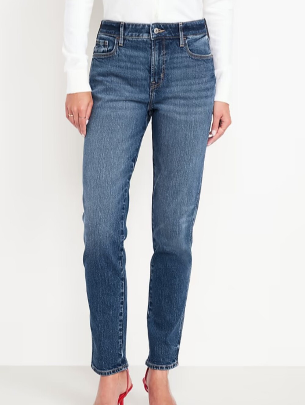 Old Navy High Rise Vintage Slim Straight Jeans, 6 Petite
